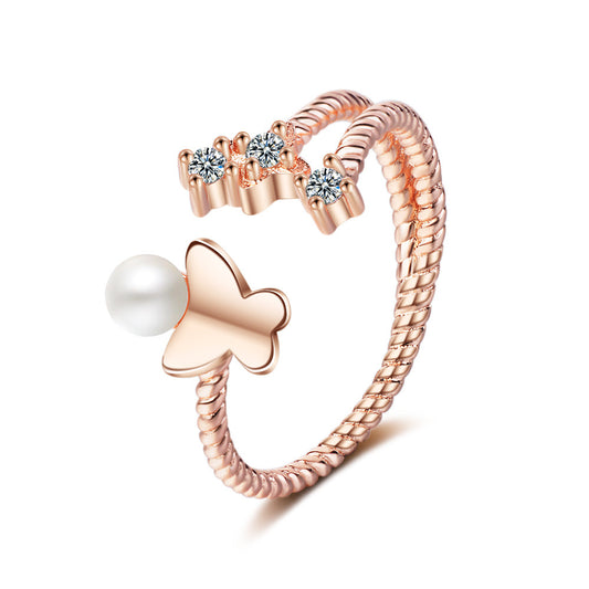 Butterfly Pearl Ring
