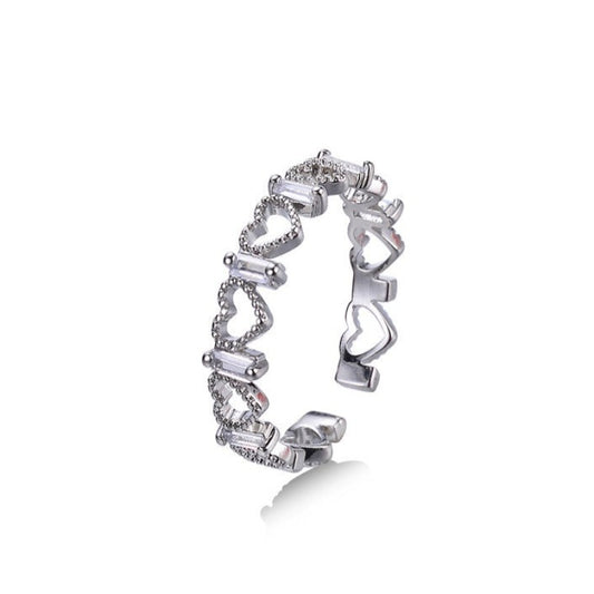 Silver Dainty Heart Ring