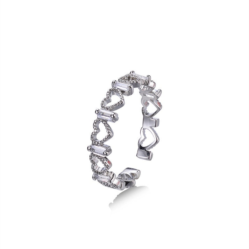 Silver Dainty Heart Ring