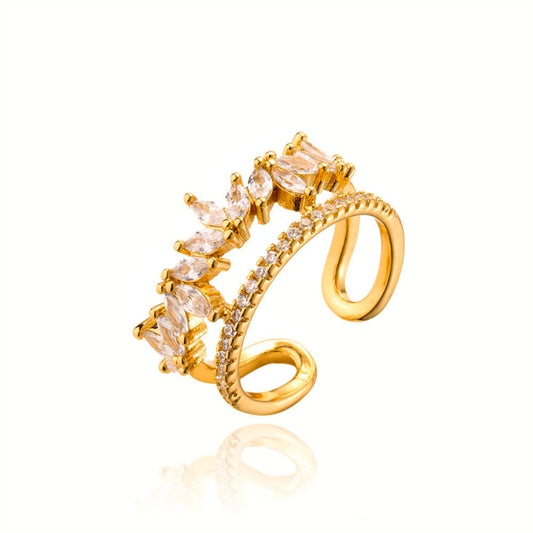 Rose Gold CZ Band Ring