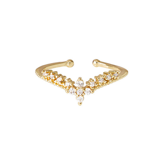 Gold CZ Band Ring