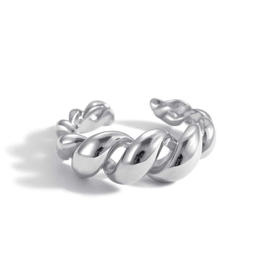Silver Croissant Ring