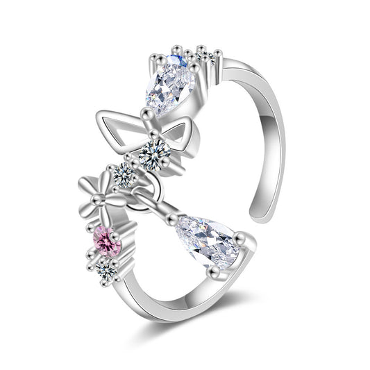 Butterfly Gem Drop Ring