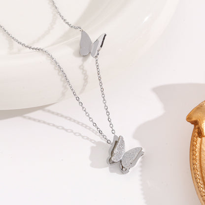Double Butterfly Necklace