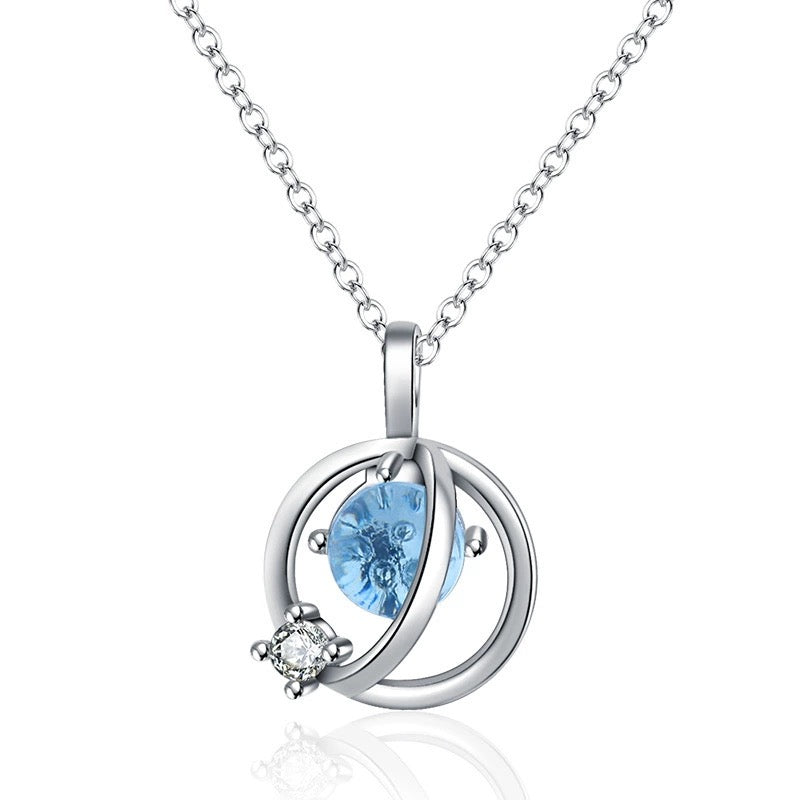 Blue Star Cluster Necklace