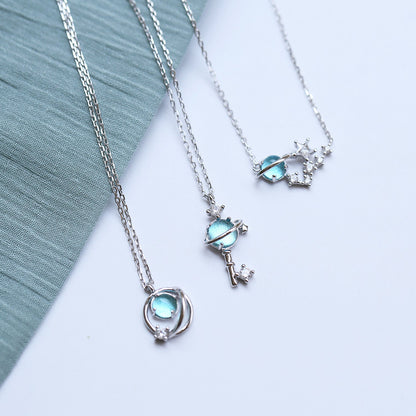Blue Star Cluster Necklace