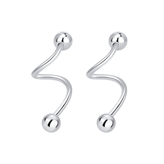 Silver Twist Earrings