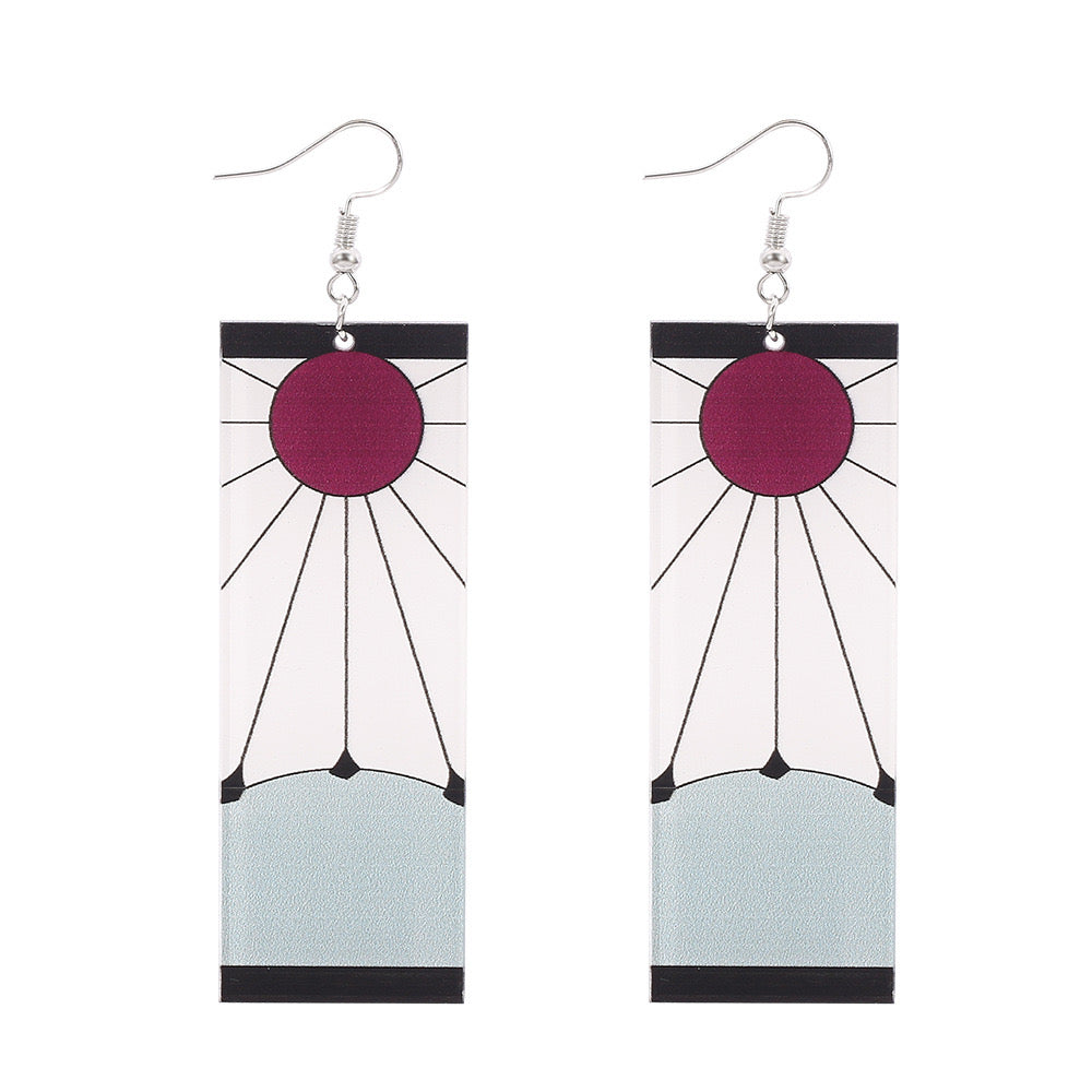 Hanafuda Inspired Earrings
