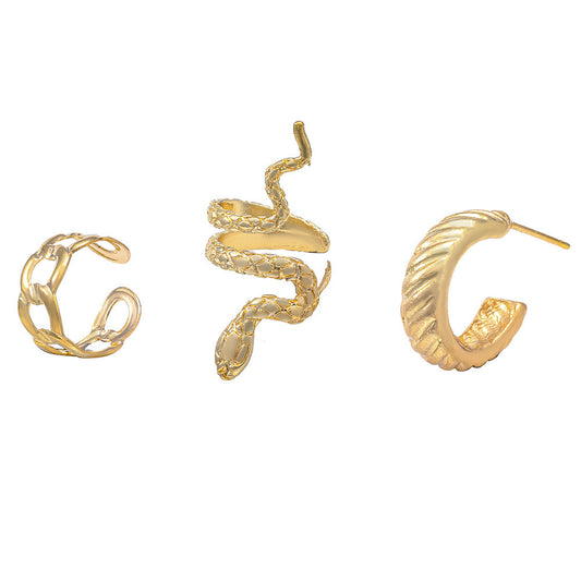 Set of 3 Snake Earrings