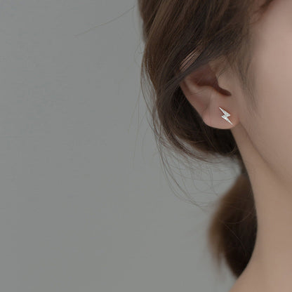 Silver Lightning stud earrings