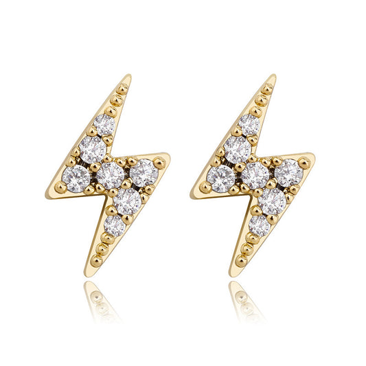 Lightning stud earrings