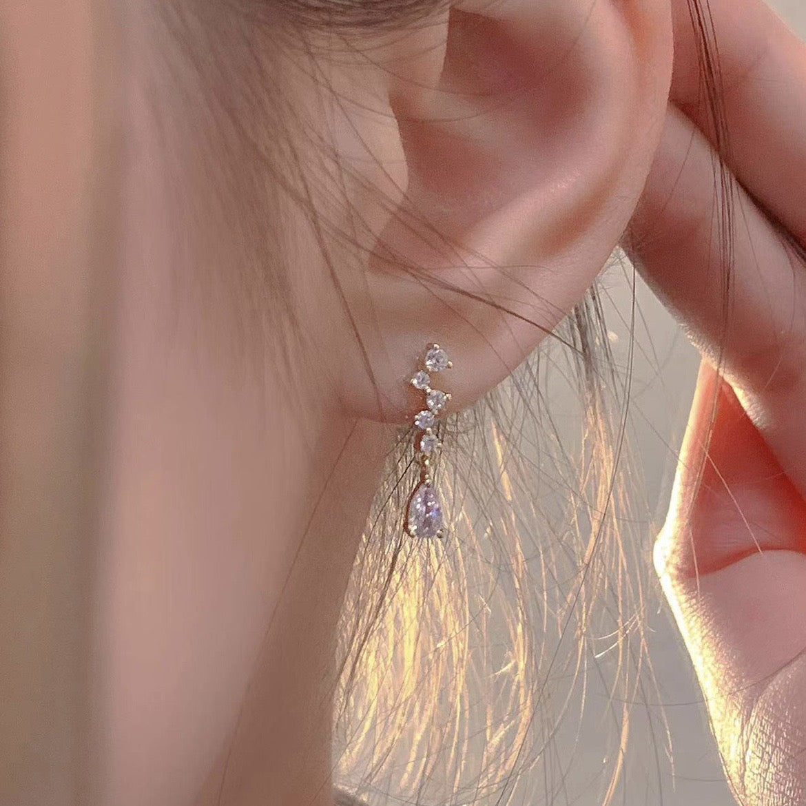 Crystal Teardrop Earrings