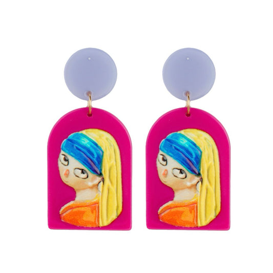 Girl with a Pearl Earring Art Earrings