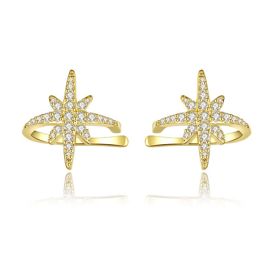 2 Pieces Gold Star Ear Cuffs