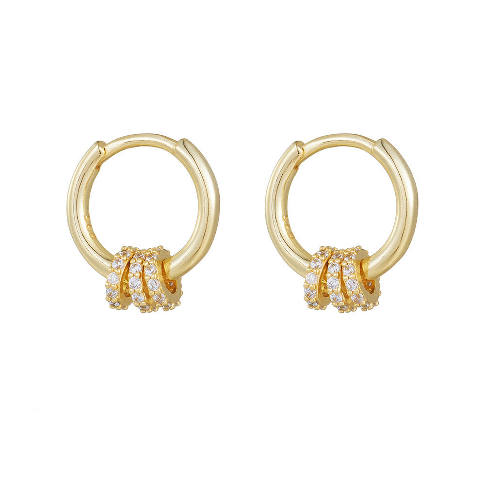 Moving Hoops Huggie Earrings