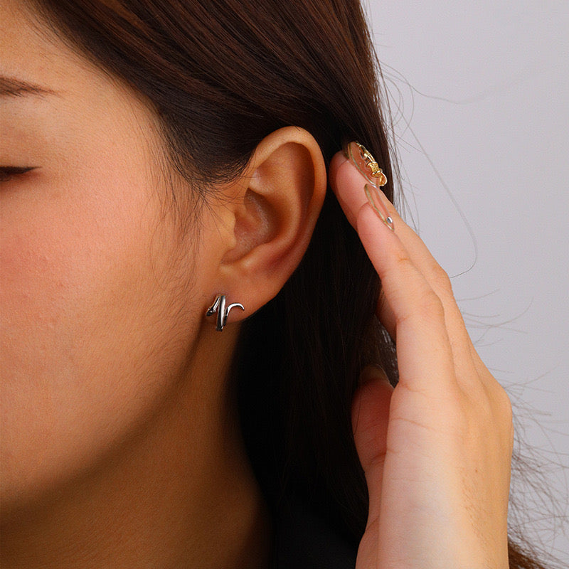 Snake Ear Huggie Earrings