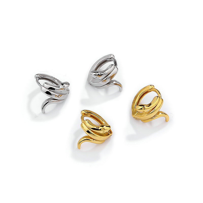 Snake Ear Huggie Earrings