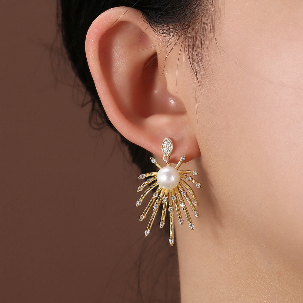 Gold Firework Earrings