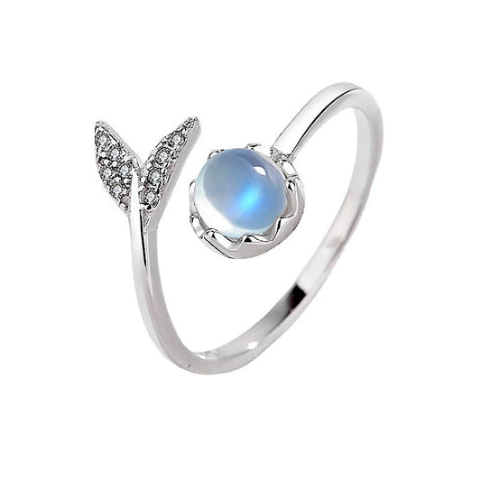 Moonstone Mermaid Tail Ring