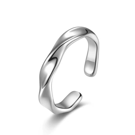 Silver Curve Band Ring