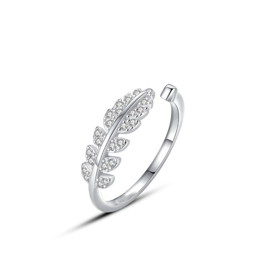 Silver Feather Ring