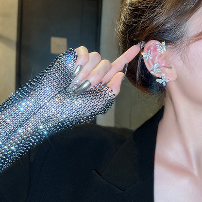 Silver Butterfly Ear Wraps Jackets