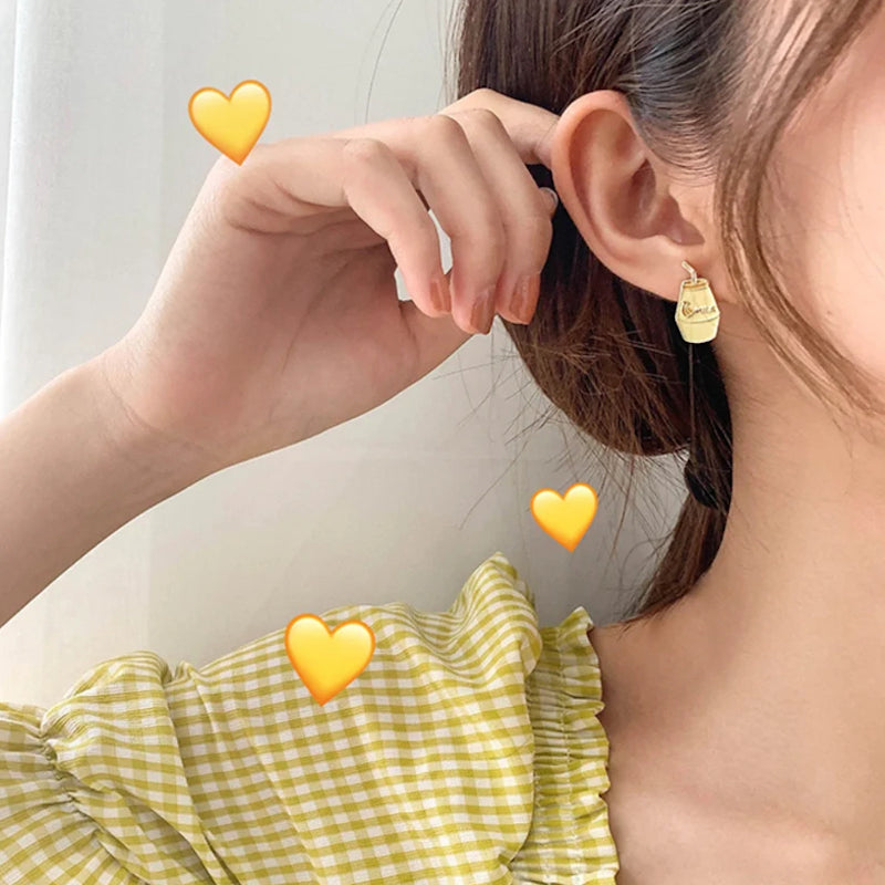 Strawberry Milk Studs Earrings