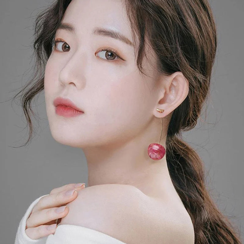 Dry Flower Cherry Earrings