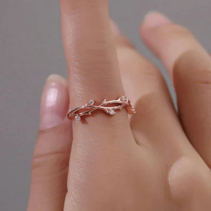 Silver Vine Leaves Ring