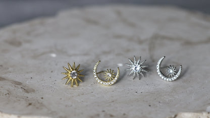 Sun and Moon Studs