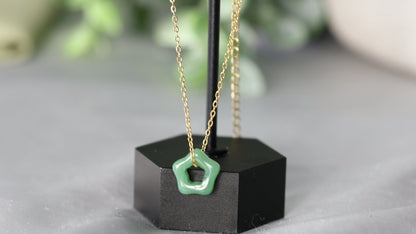 Green Jade Flower Necklace