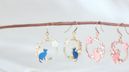 Cat Wreath Earrings