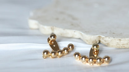 Gold Beads Ear Jacket