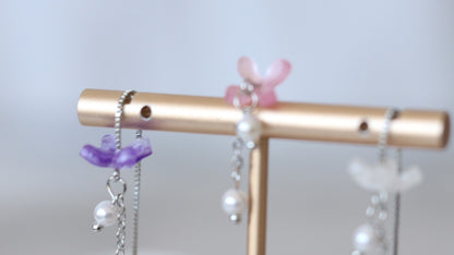 Flower Dangle Threader Earrings
