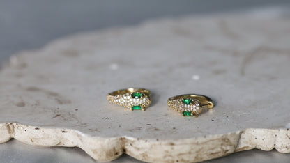 Gold Snake Hoop Earrings