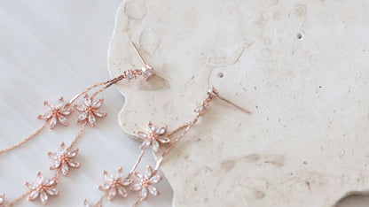 Six Crystal Flowers Earrings