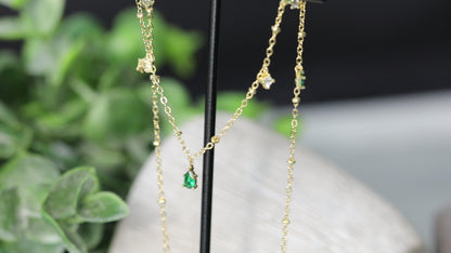 Emerald Dangle Necklace