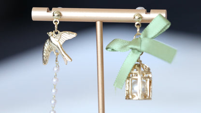Bird and Nest Earrings