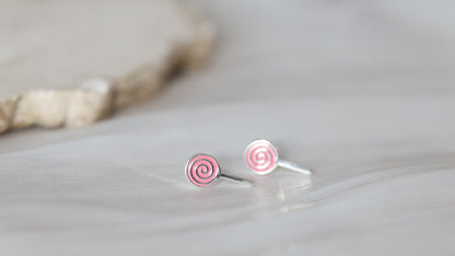 Pink Lollipop Ear Studs