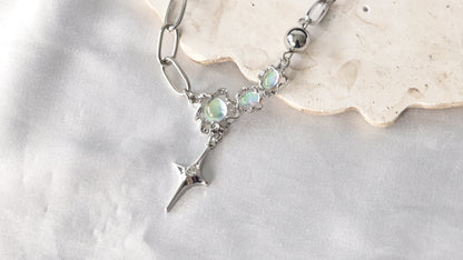 Moonstone Star Drop Necklace