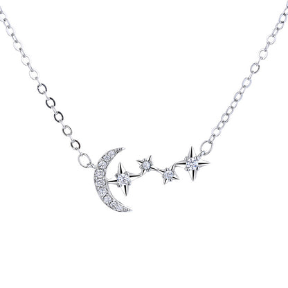 Moon and Star Necklace