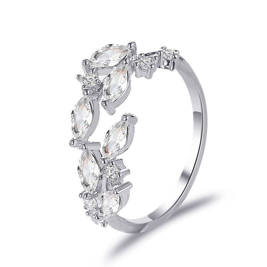 Silver Leaf Adjustable Ring
