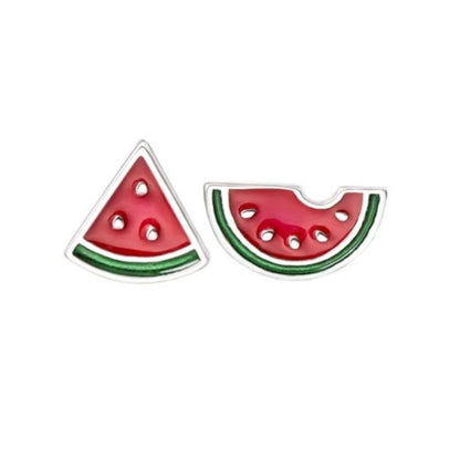 Watermelon Mismatched Studs Earrings
