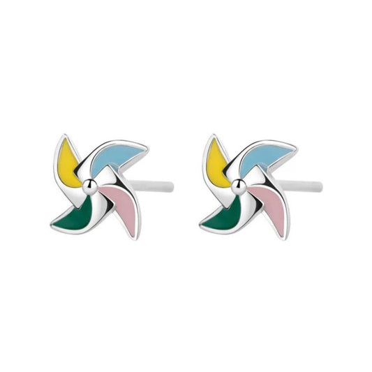 Windmill Fan Studs Earrings