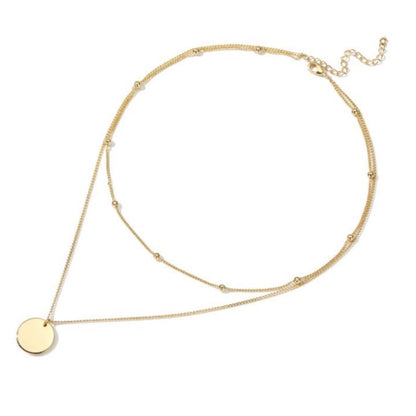 Gold Disc Necklace