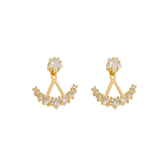 Two Pieces CZ Ear Jacket