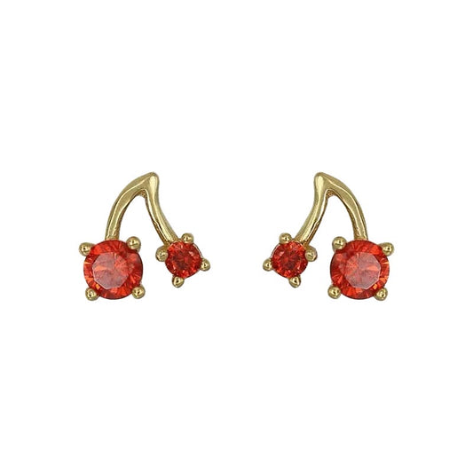 Red Cherry Studs Earrings