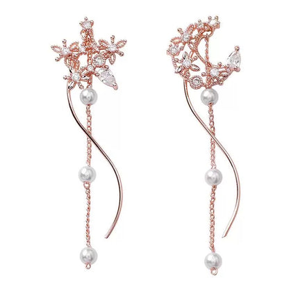 Star and Moon Dangle Earrings