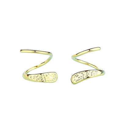Silver Twist Ear Hoops Earrings