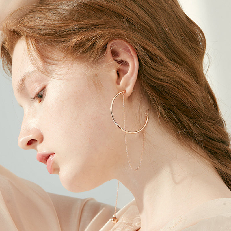 Rose Gold Hoop Earrings